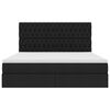 vidaXL Cama con almacenamiento y colch&oacute;n Negro 160 x 200 cm Poli&eacute;ster