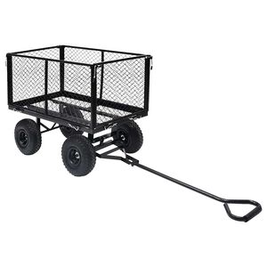 vidaXL Carrito de mano de jard&iacute;n negro 350 kg
