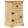 vidaXL Mesita de noche Corona madera maciza de pino 35x32,5x58 cm