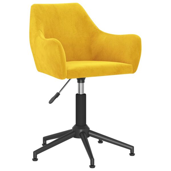 vidaXL Sillas de comedor giratorias 2 uds terciopelo amarillo mostaza
