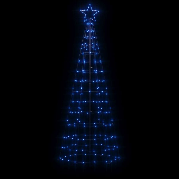 vidaXL &Aacute;rbol de Navidad LED con estacas 220 LEDs azul 180 cm