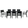 vidaXL Conjunto de Comedor de Jard&iacute;n 9 pcs Negro
