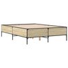 vidaXL Estructura cama madera ingenier&iacute;a metal roble Sonoma 120x190 cm