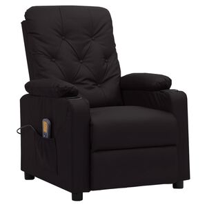 vidaXL Sill&oacute;n de masaje de cuero sint&eacute;tico negro