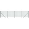 vidaXL Cerca de alambre de acero galvanizado verde 1,8x10 m