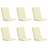 vidaXL Coj&iacute;n para silla de respaldo alto GEMERT 6 uds. 100% Poli&eacute;ster