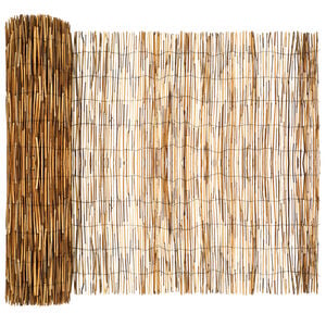 vidaXL Valla de Jard&iacute;n Carbonizado 500 x 100 cm Ca&ntilde;a