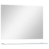 vidaXL Espejo de pared con estante de vidrio templado 80x60 cm