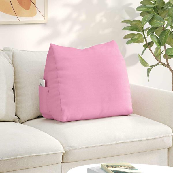 vidaXL Coj&iacute;n de Espalda Rosa 60 x 20 x 50 cm tela