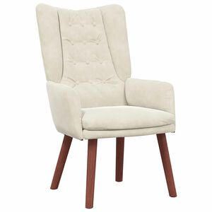 vidaXL sill&oacute;n Crema 63 x 67 x 94 cm Terciopelo