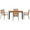 vidaXL Conjunto de Comedor de Jard&iacute;n 5 pcs Gris