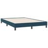 vidaXL Cama box spring sin colch&oacute;n azul oscuro terciopelo 140x220 cm