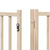 vidaXL Puerta para perros plegable 6 paneles madera de &aacute;lamo 480 cm