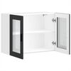 vidaXL Armario de pared para cocina con puerta de cristal Porto negro
