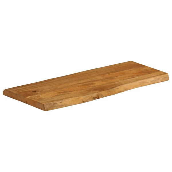 vidaXL Tablero de mesa borde natural madera maciza mango 100x40x2,5 cm