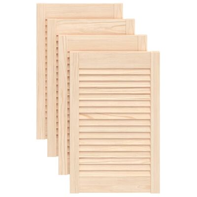 vidaXL Puertas de armario de lamas 4 uds madera de pino 61,5x39,4 cm