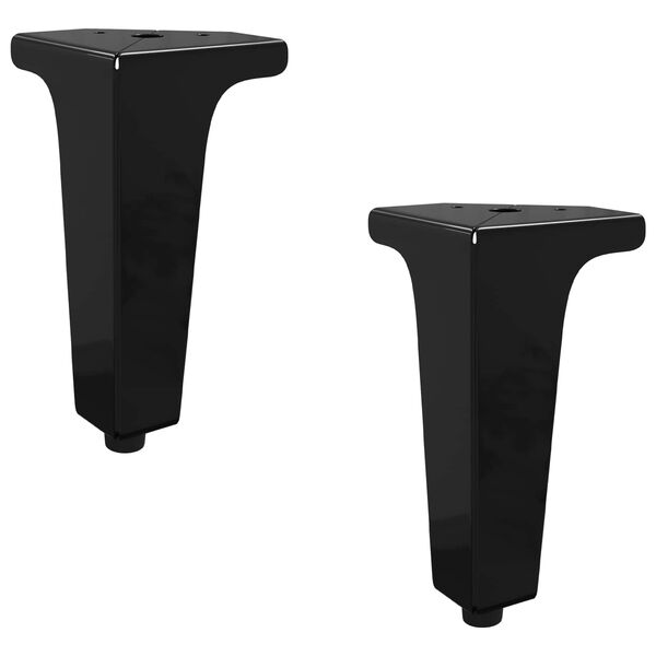 vidaXL Patas de Muebles 2 pcs Negro 5,5 x 5,5 x 10 cm Hierro
