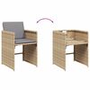 vidaXL Set comedor de jard&iacute;n con cojines 13 pzas rat&aacute;n sint&eacute;tico beige