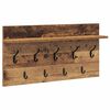 vidaXL Perchero de pared con estante Madera vieja 80 x 40 x 12 cm
