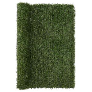 vidaXL Cerca Artificial Verde claro 1,5 x 5 m PVC y Acero