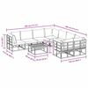 vidaXL Conjunto de sofá de jardín con cojín 9 pcs Negro Aluminio