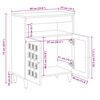 vidaXL Aparador Natural 60 x 33,5 x 75 cm Madera de mango maciza