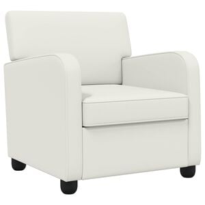 vidaXL Sill&oacute;n Blanco Cuero sint&eacute;tico