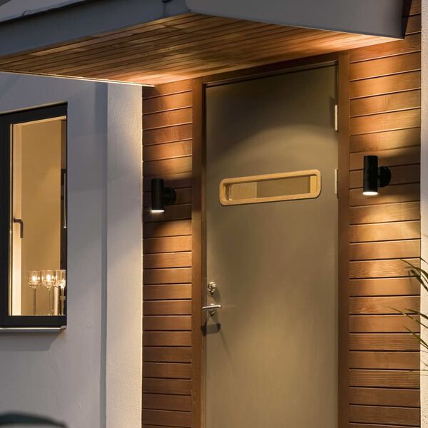 KONSTSMIDE Lámpara de pared Modena arriba y abajo negro mate