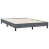 vidaXL Cama box spring con colch&oacute;n terciopelo gris oscuro 140x220 cm