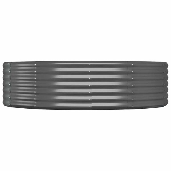 vidaXL Jardinera arriate acero galvanizado antracita 214x140x36cm