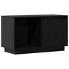 vidaXL Mueble de TV de madera maciza de pino negro 74x35x44 cm