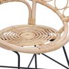 vidaXL Silla de comedor 2 pcs Natural 49 x 51 x 81 cm Ratan e Hierro
