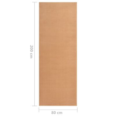 vidaXL Alfombra de pasillo BCF beige 80x200 cm
