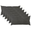 vidaXL Funda de almohada 6 pcs HEERLEN Gris oscuro 40 x 80 cm