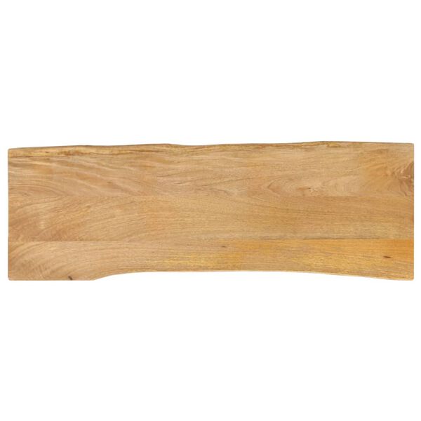 vidaXL Tablero de mesa borde natural madera maciza mango 110x40x2,5 cm
