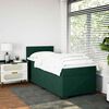 vidaXL Cama box spring con colch&oacute;n terciopelo verde oscuro 80x200 cm