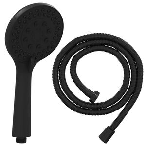 vidaXL Juego de Cabezal de Ducha Negro 150 cm Acero inoxidable
