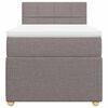 vidaXL Cama box spring con colch&oacute;n tela gris taupe 100x200 cm