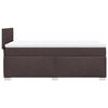 vidaXL Cama box spring con colch&oacute;n tela marr&oacute;n oscuro 90x200 cm