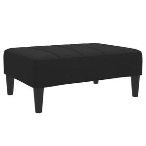 vidaXL Reposapi&eacute;s de tela negro 77x55x31 cm