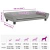 vidaXL Cama para perros de terciopelo gris claro 100x50x21 cm