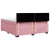 vidaXL Cama box spring con colch&oacute;n terciopelo rosa 200x200 cm