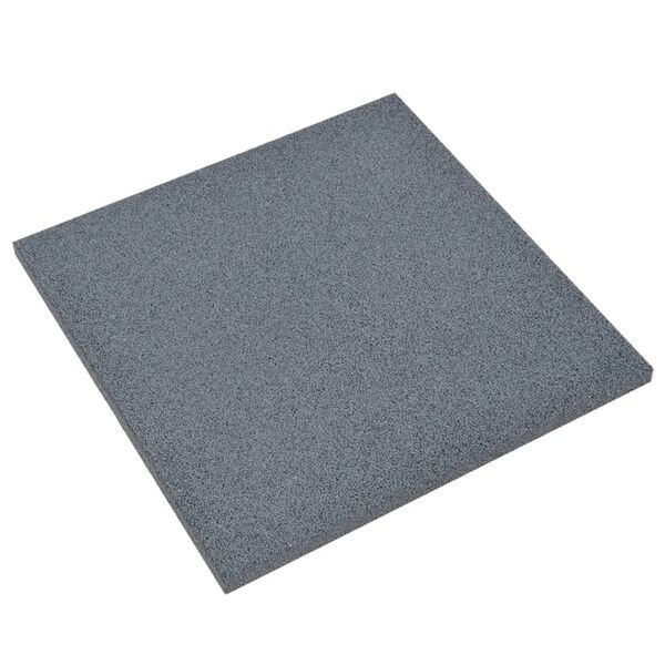 vidaXL Losetas de goma protección de caídas 18 uds gris 50x50x3 cm