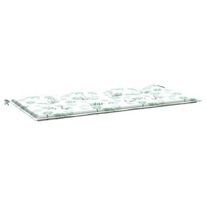 vidaXL Coj&iacute;n banco de jard&iacute;n tela Oxford estampado hojas 100x50x3 cm