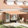 vidaXL Toldo Retr&aacute;ctil con Manual amarillo y naranja 450 x 300 cm tela