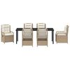 vidaXL Conjunto de Comedor de Jard&iacute;n 7 pcs Beige y crema