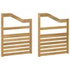 vidaXL M&oacute;dulo de Descansabrazos 2 pcs Blanco 59 x 4 x 73 cm