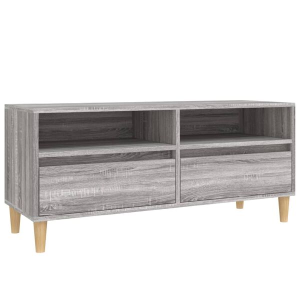 vidaXL Mueble de TV madera contrachapada gris Sonoma 100x34,5x44,5 cm