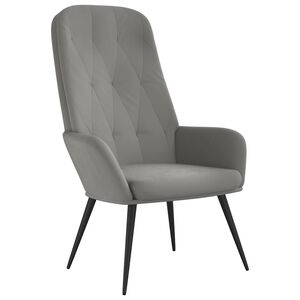 vidaXL Sill&oacute;n de relax de terciopelo gris claro