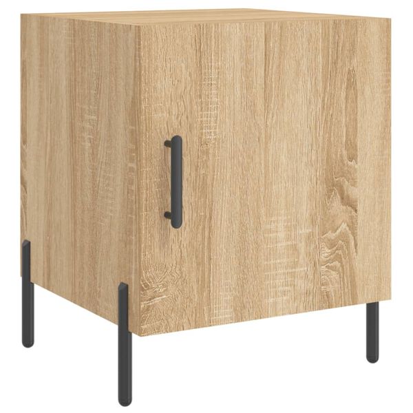 vidaXL Mesita de noche madera de ingenier&iacute;a roble Sonoma 40x40x50 cm